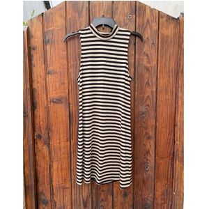 Avec Les Filles Mock Neck Striped Dress, XS
